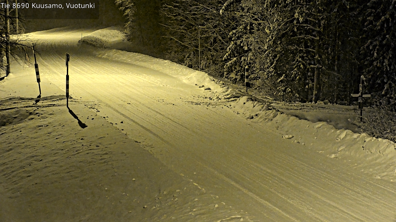 Weather Camera Image Road 8690 Kuusamo, Vuotunki, Kuusamo, Pohjois-Pohjanmaa
