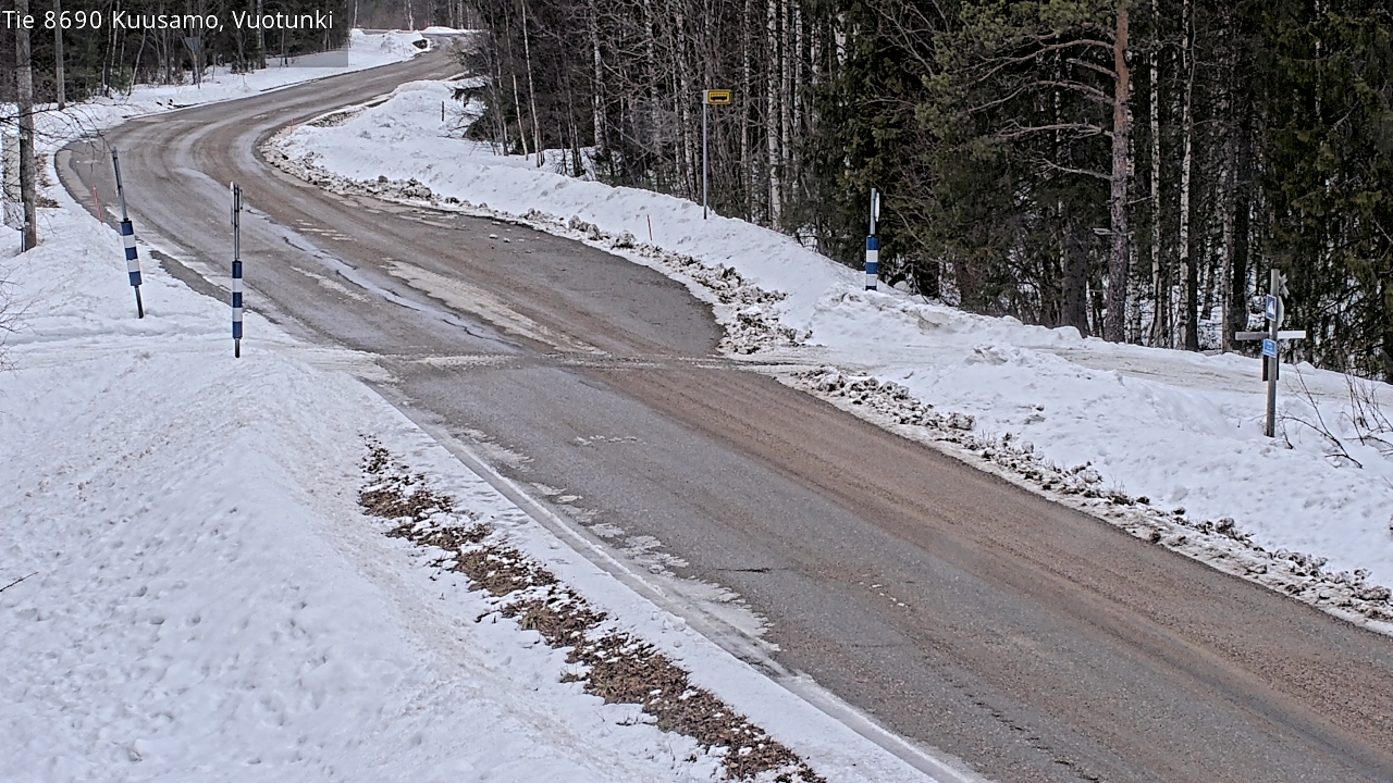 Weather Camera Image Road 8690 Kuusamo, Vuotunki, Kuusamo, Pohjois-Pohjanmaa