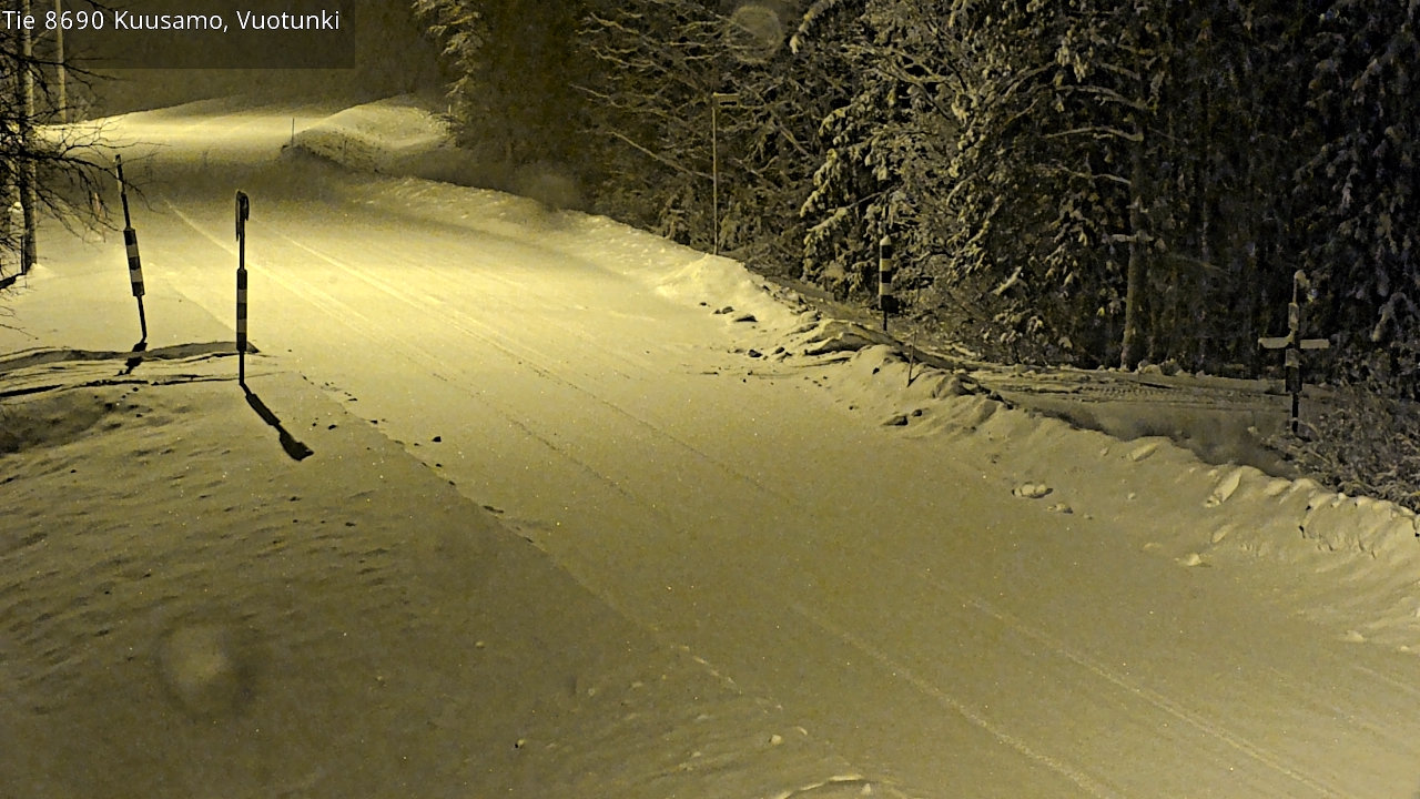Weather Camera Image Road 8690 Kuusamo, Vuotunki, Kuusamo, Pohjois-Pohjanmaa