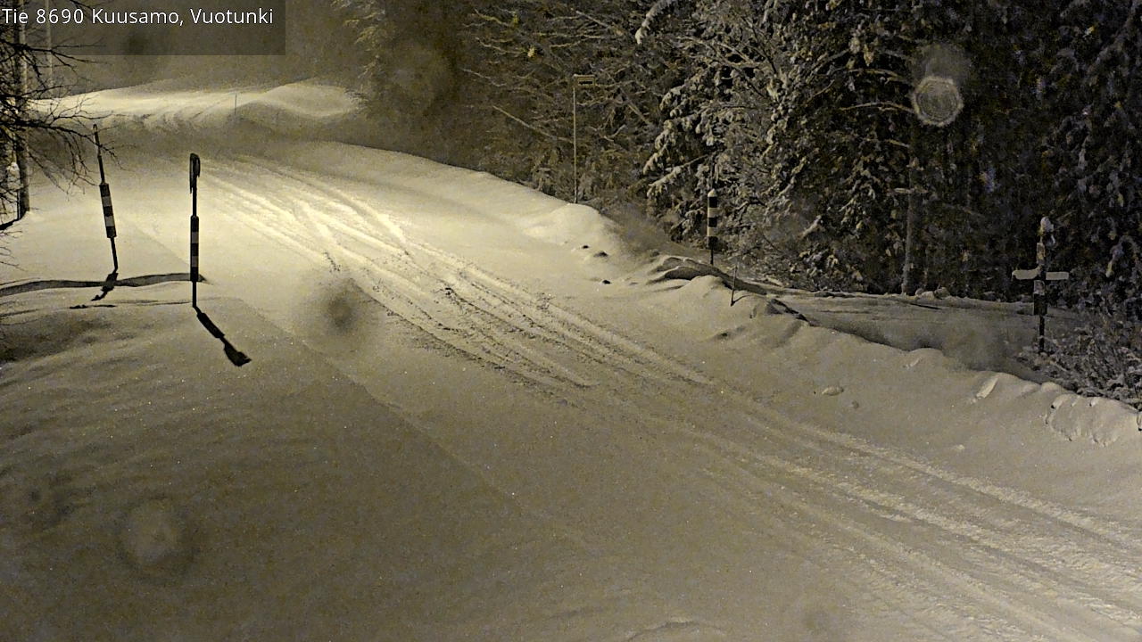 Weather Camera Image Road 8690 Kuusamo, Vuotunki, Kuusamo, Pohjois-Pohjanmaa