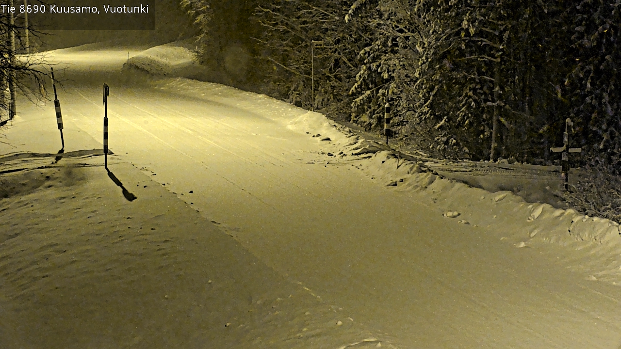 Weather Camera Image Road 8690 Kuusamo, Vuotunki, Kuusamo, Pohjois-Pohjanmaa