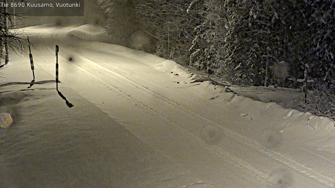 Weather Camera Image Road 8690 Kuusamo, Vuotunki, Kuusamo, Pohjois-Pohjanmaa