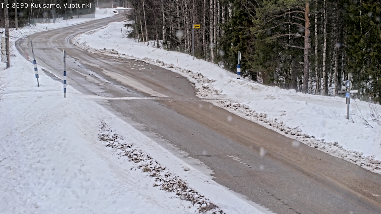 Weather Camera Image Väg 8690 Kuusamo, Vuotunki, Kuusamo, Pohjois-Pohjanmaa