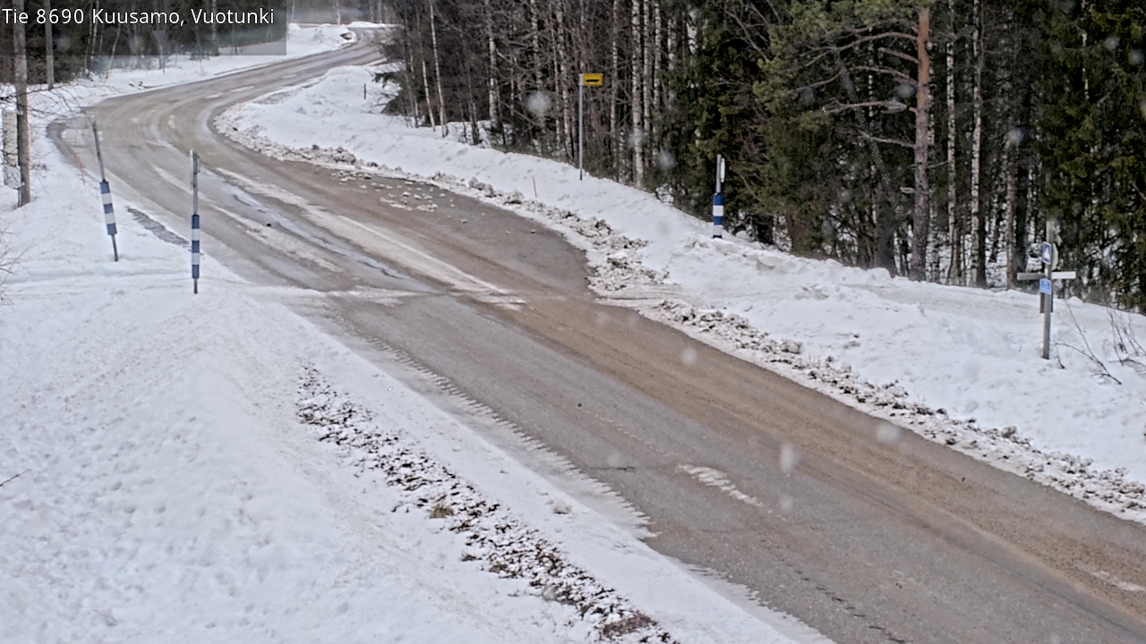 Weather Camera Image Väg 8690 Kuusamo, Vuotunki, Kuusamo, Pohjois-Pohjanmaa