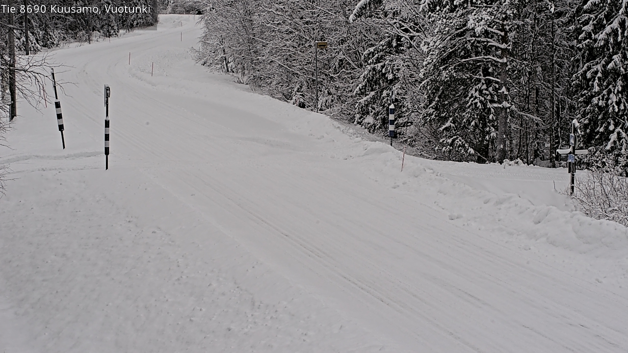 Weather Camera Image Road 8690 Kuusamo, Vuotunki, Kuusamo, Pohjois-Pohjanmaa
