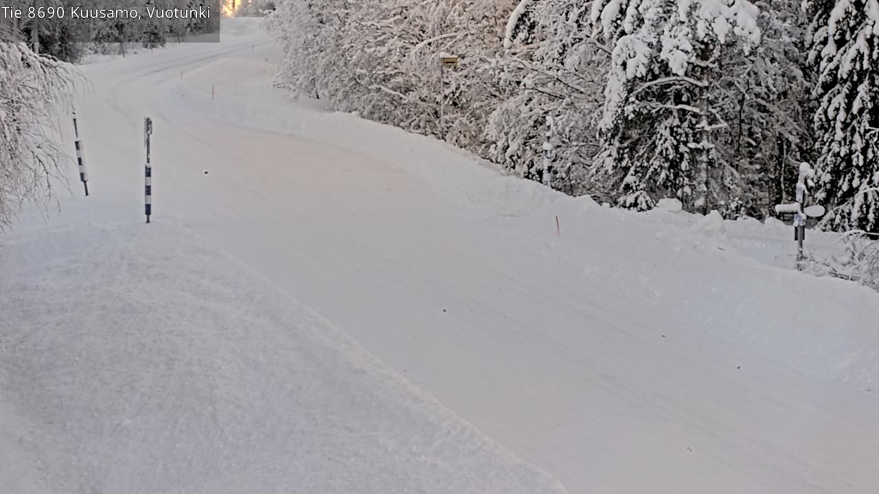 Weather Camera Image Väg 8690 Kuusamo, Vuotunki, Kuusamo, Pohjois-Pohjanmaa