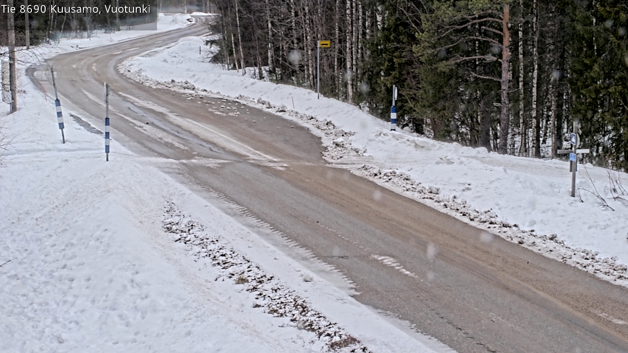 Weather Camera Image Väg 8690 Kuusamo, Vuotunki, Kuusamo, Pohjois-Pohjanmaa