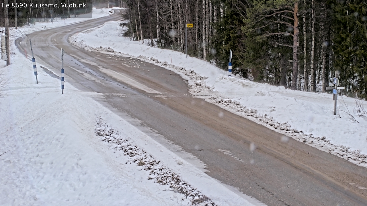 Weather Camera Image Väg 8690 Kuusamo, Vuotunki, Kuusamo, Pohjois-Pohjanmaa