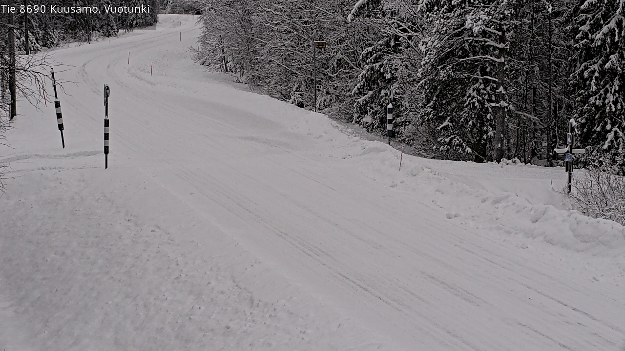 Weather Camera Image Road 8690 Kuusamo, Vuotunki, Kuusamo, Pohjois-Pohjanmaa
