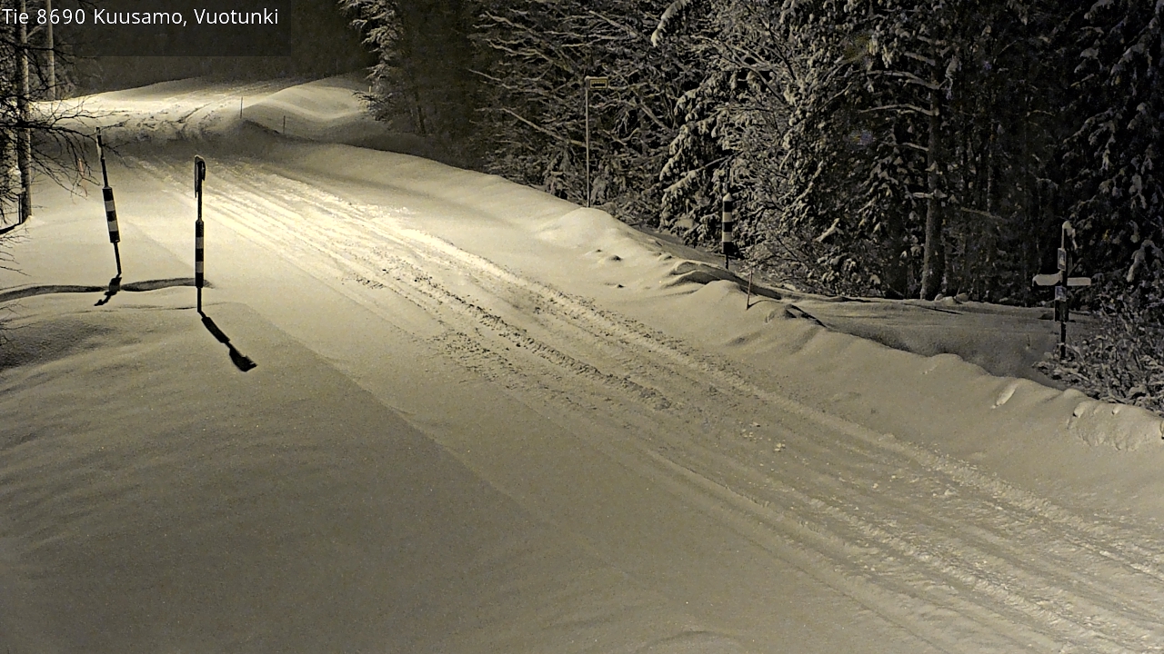 Weather Camera Image Road 8690 Kuusamo, Vuotunki, Kuusamo, Pohjois-Pohjanmaa