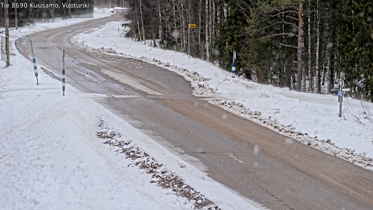 Weather Camera Image Väg 8690 Kuusamo, Vuotunki, Kuusamo, Pohjois-Pohjanmaa