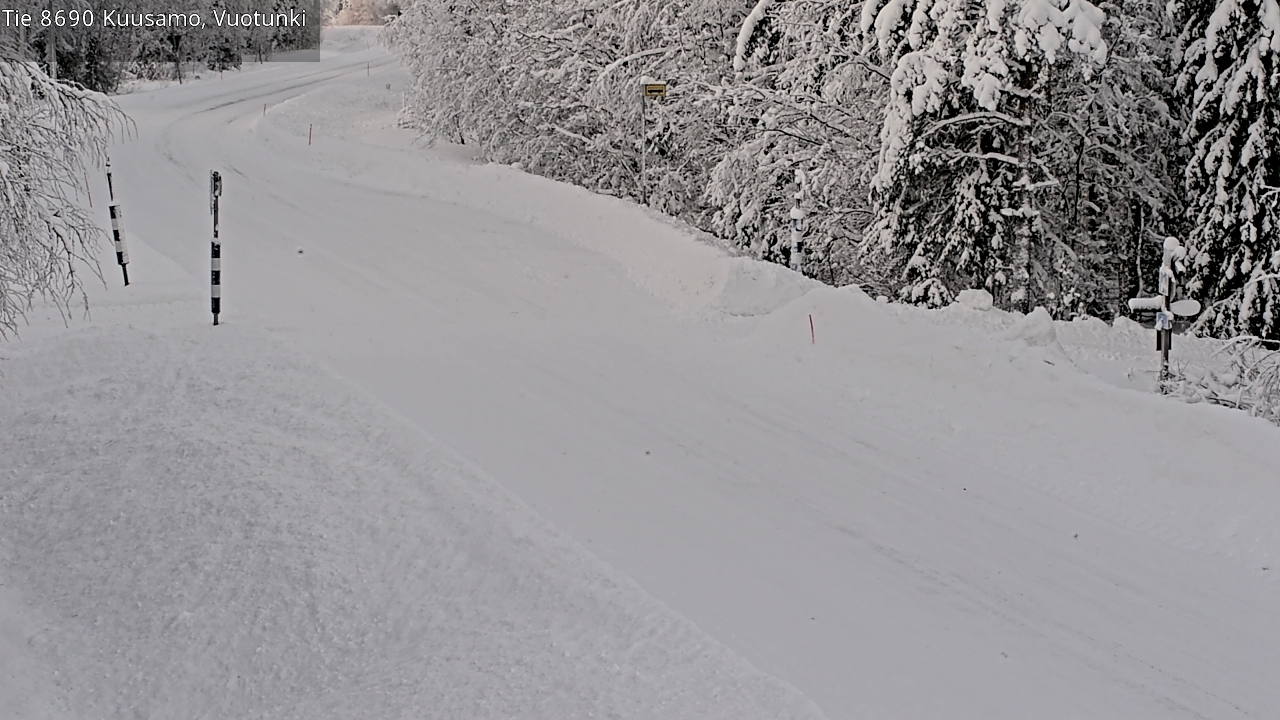 Weather Camera Image Road 8690 Kuusamo, Vuotunki, Kuusamo, Pohjois-Pohjanmaa