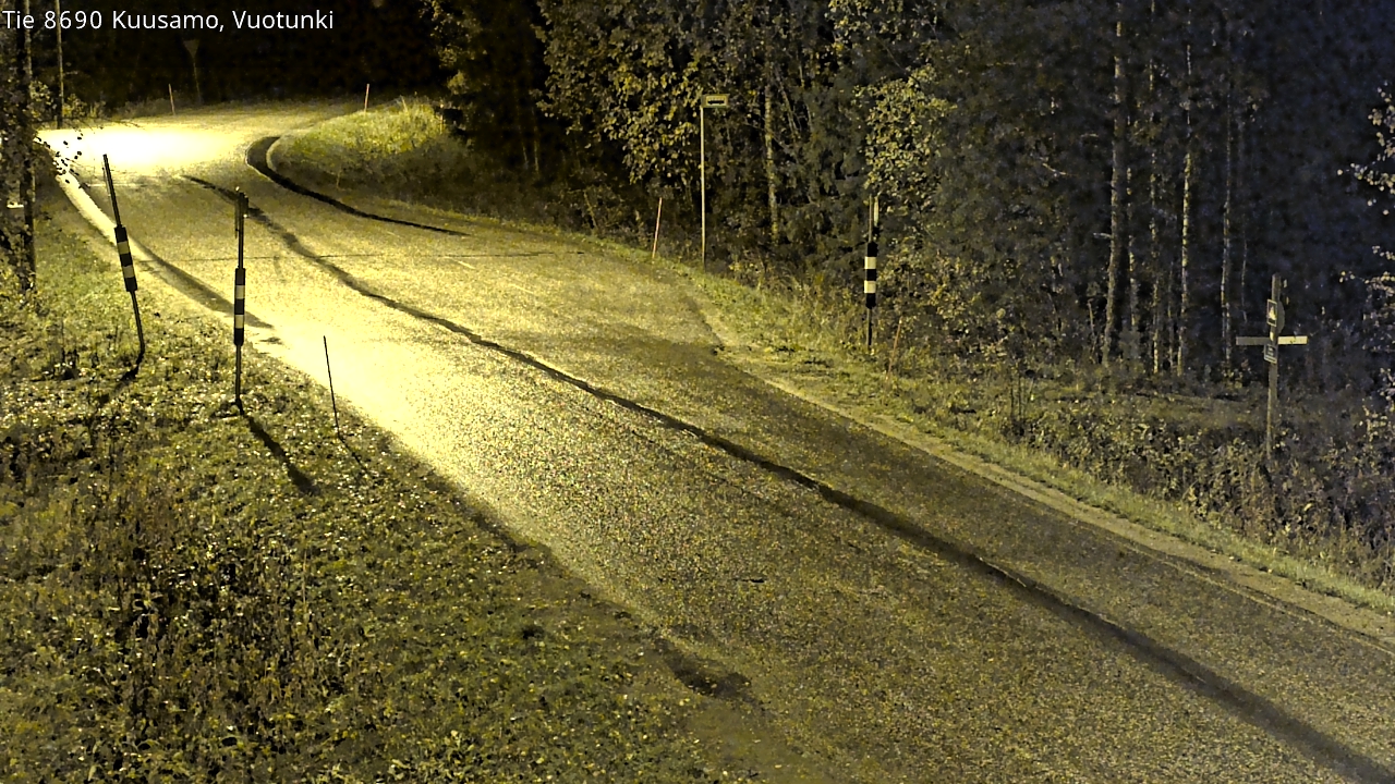 Weather Camera Image Road 8690 Kuusamo, Vuotunki, Kuusamo, Pohjois-Pohjanmaa