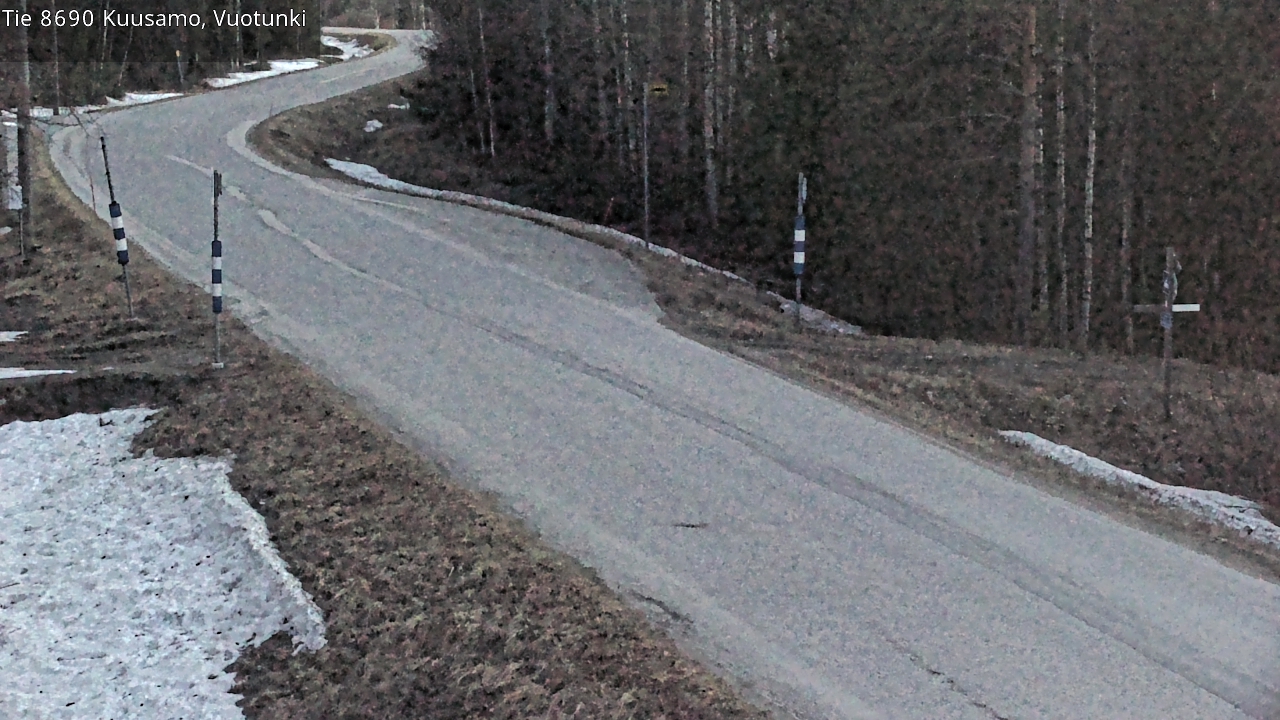 Weather Camera Image Väg 8690 Kuusamo, Vuotunki, Kuusamo, Pohjois-Pohjanmaa