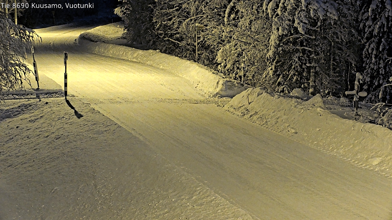 Weather Camera Image Road 8690 Kuusamo, Vuotunki, Kuusamo, Pohjois-Pohjanmaa