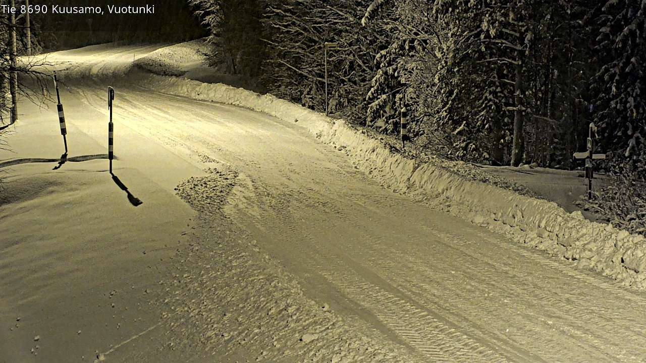 Weather Camera Image Road 8690 Kuusamo, Vuotunki, Kuusamo, Pohjois-Pohjanmaa