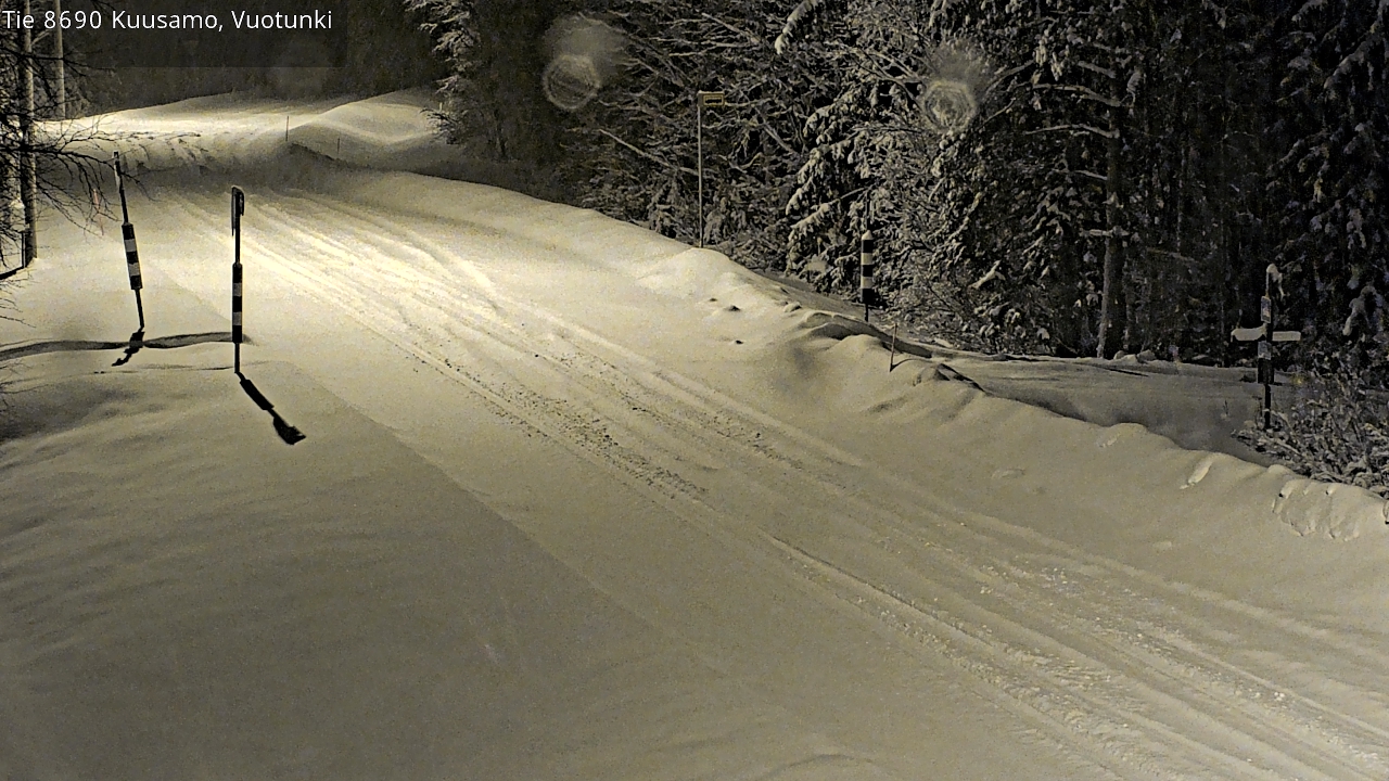 Weather Camera Image Road 8690 Kuusamo, Vuotunki, Kuusamo, Pohjois-Pohjanmaa
