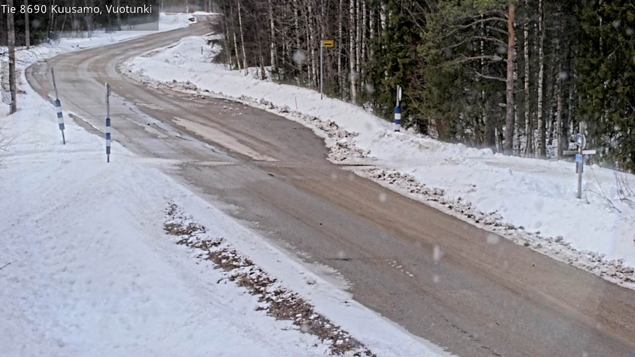 Weather Camera Image Väg 8690 Kuusamo, Vuotunki, Kuusamo, Pohjois-Pohjanmaa