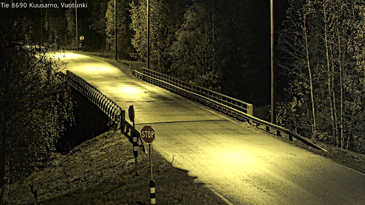 Weather Camera Image Väg 8690 Kuusamo, Vuotunki, Kuusamo, Pohjois-Pohjanmaa