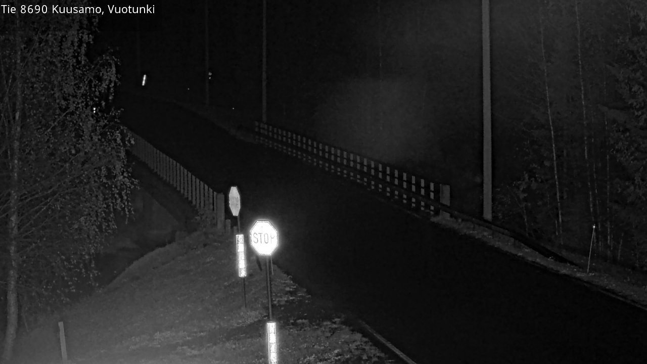 Weather Camera Image Väg 8690 Kuusamo, Vuotunki, Kuusamo, Pohjois-Pohjanmaa