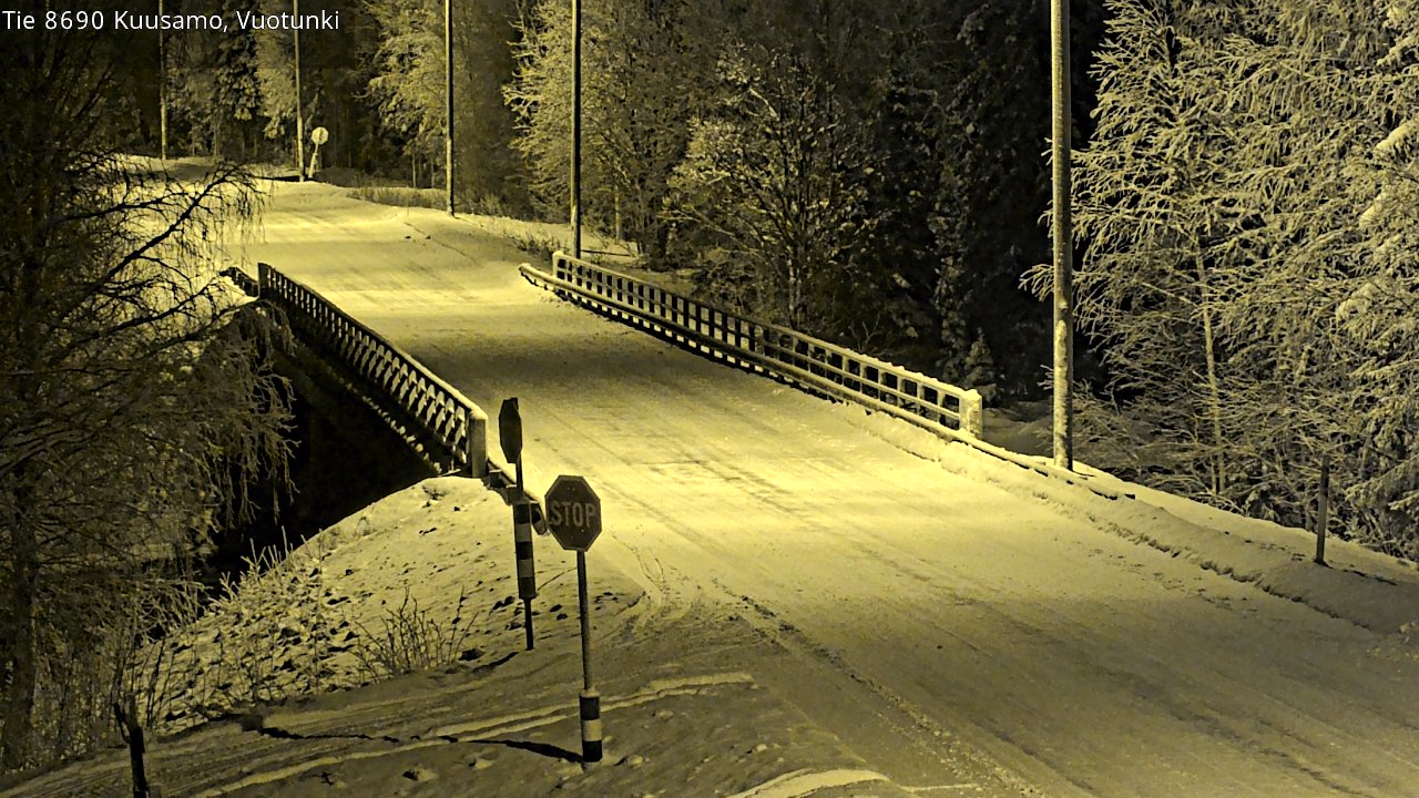 Weather Camera Image Väg 8690 Kuusamo, Vuotunki, Kuusamo, Pohjois-Pohjanmaa