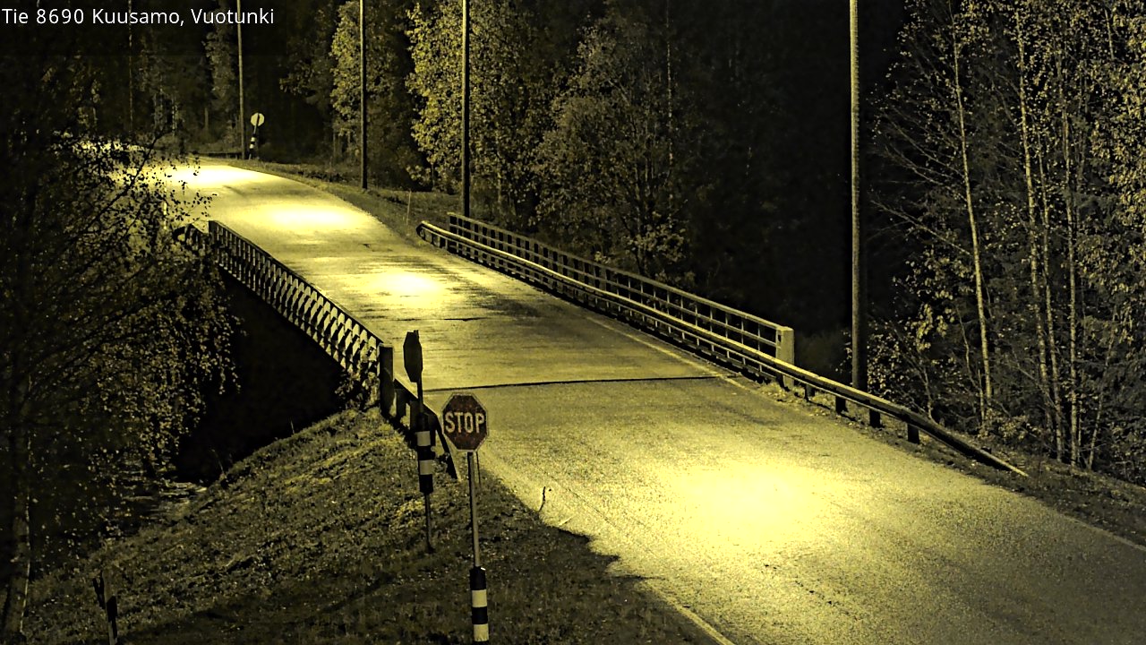 Weather Camera Image Väg 8690 Kuusamo, Vuotunki, Kuusamo, Pohjois-Pohjanmaa