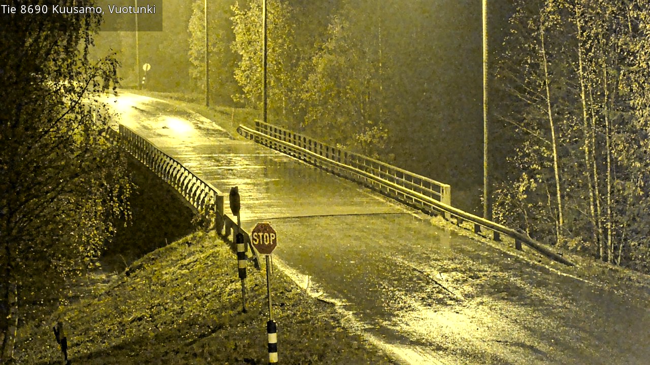 Weather Camera Image Väg 8690 Kuusamo, Vuotunki, Kuusamo, Pohjois-Pohjanmaa