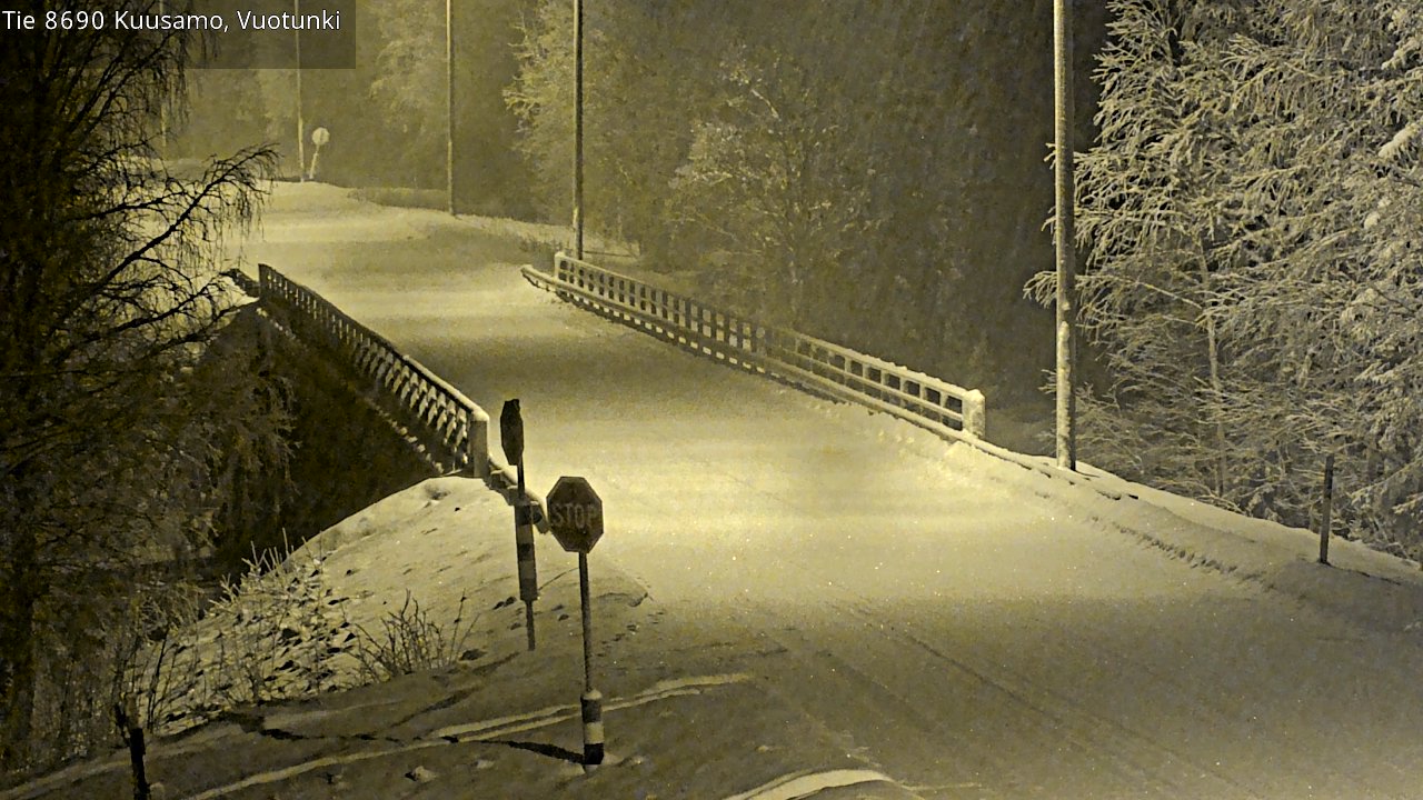 Weather Camera Image Väg 8690 Kuusamo, Vuotunki, Kuusamo, Pohjois-Pohjanmaa