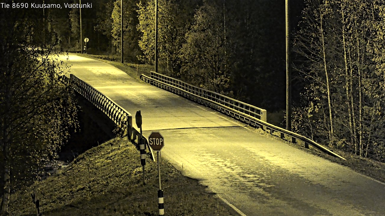Weather Camera Image Väg 8690 Kuusamo, Vuotunki, Kuusamo, Pohjois-Pohjanmaa