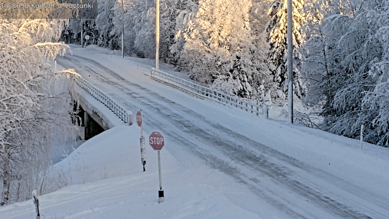 Weather Camera Image Väg 8690 Kuusamo, Vuotunki, Kuusamo, Pohjois-Pohjanmaa