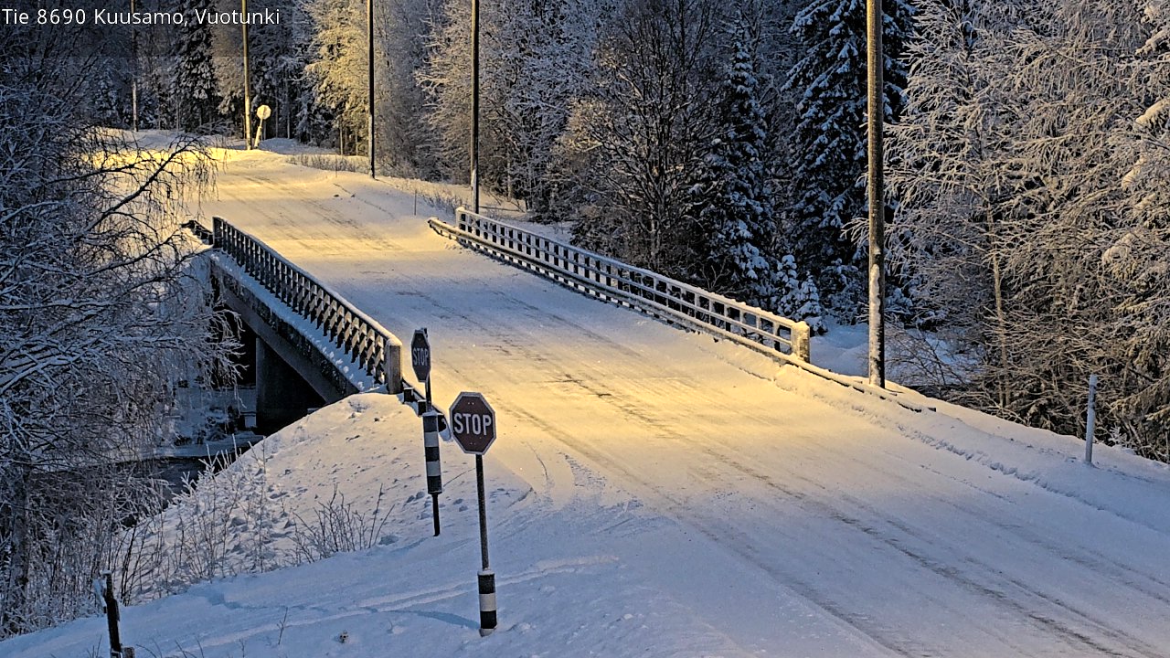 Weather Camera Image Väg 8690 Kuusamo, Vuotunki, Kuusamo, Pohjois-Pohjanmaa