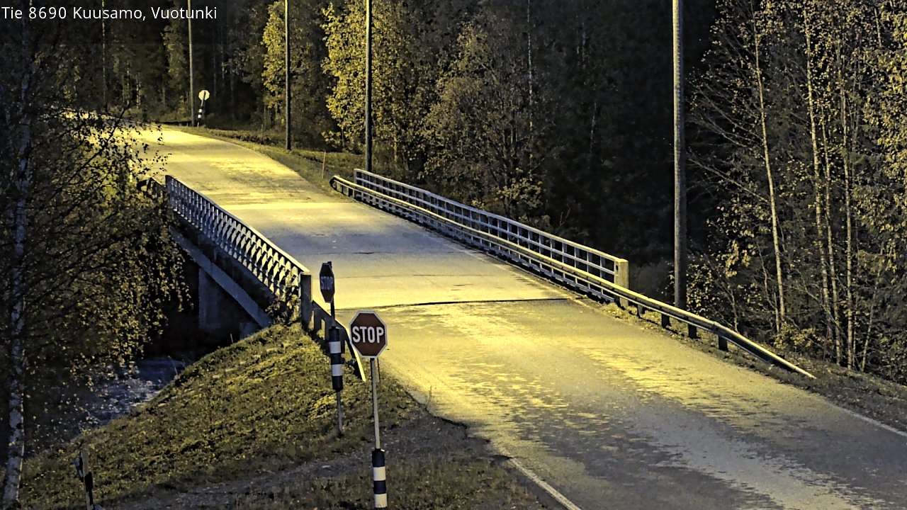 Weather Camera Image Väg 8690 Kuusamo, Vuotunki, Kuusamo, Pohjois-Pohjanmaa