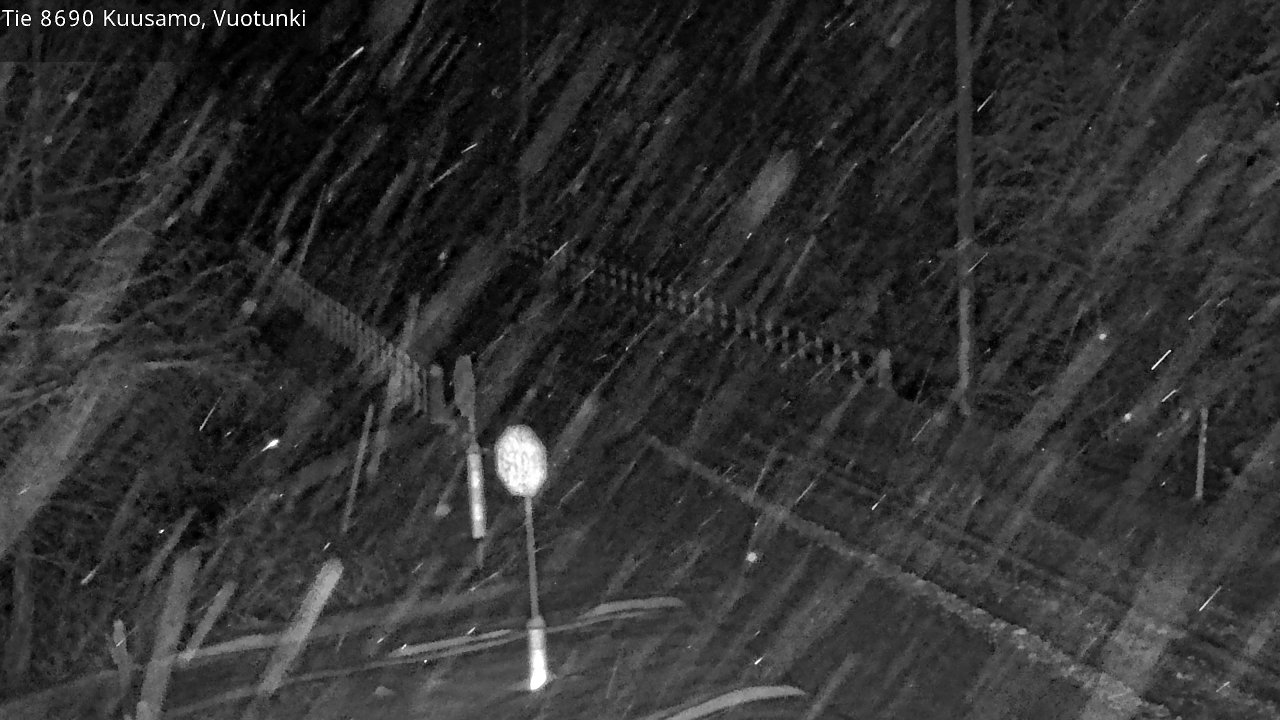 Weather Camera Image Väg 8690 Kuusamo, Vuotunki, Kuusamo, Pohjois-Pohjanmaa