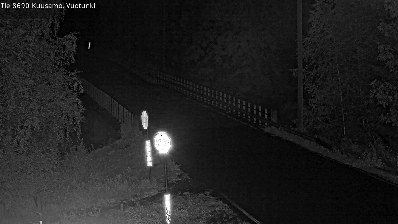Weather Camera Image Road 8690 Kuusamo, Vuotunki, Kuusamo, Pohjois-Pohjanmaa