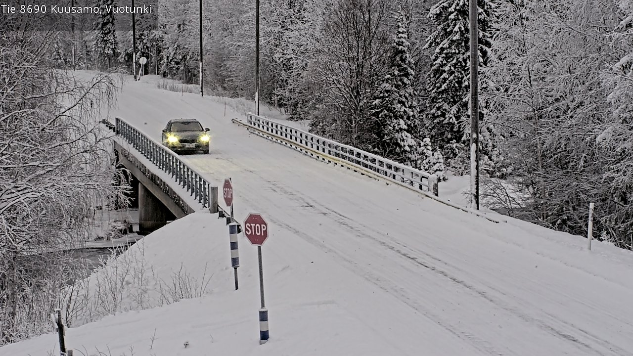 Weather Camera Image Väg 8690 Kuusamo, Vuotunki, Kuusamo, Pohjois-Pohjanmaa
