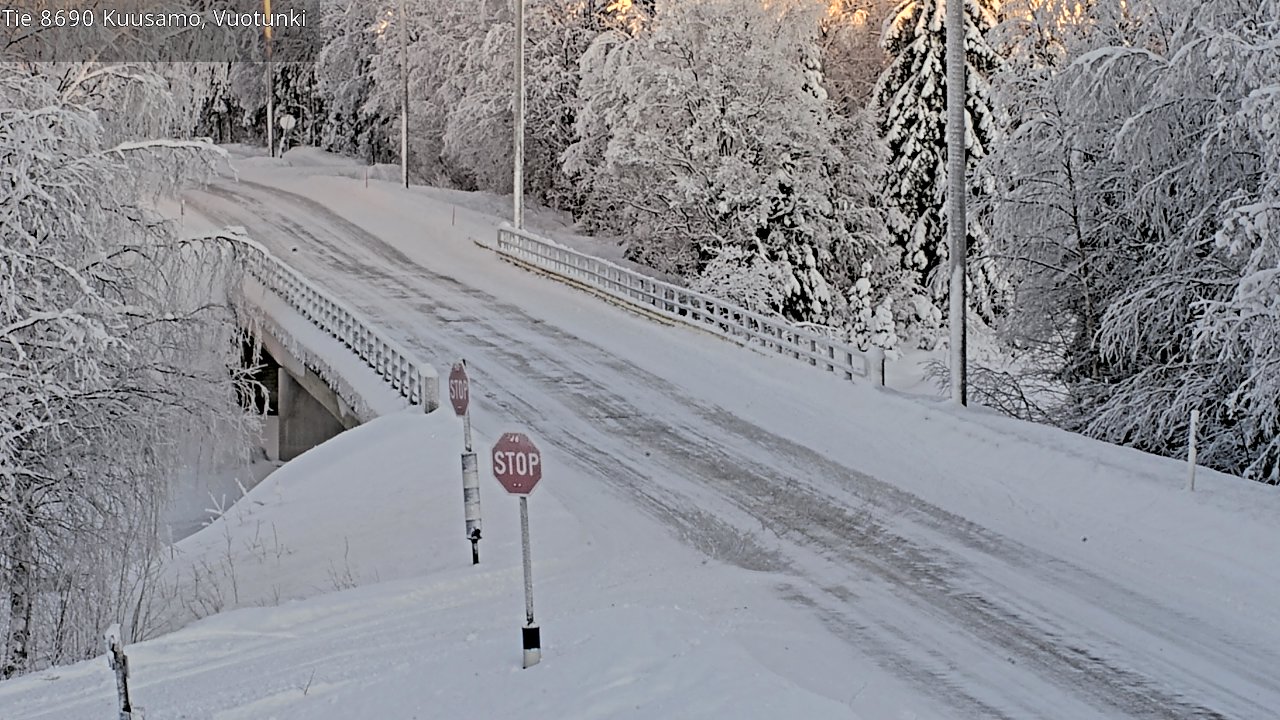 Weather Camera Image Väg 8690 Kuusamo, Vuotunki, Kuusamo, Pohjois-Pohjanmaa