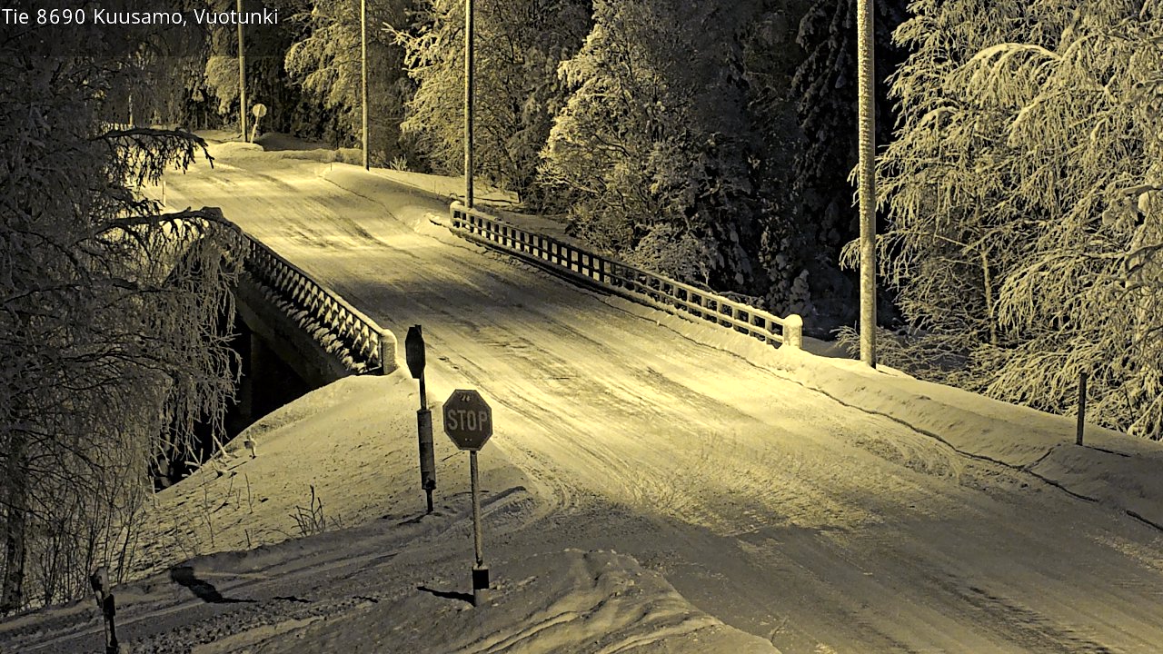 Weather Camera Image Road 8690 Kuusamo, Vuotunki, Kuusamo, Pohjois-Pohjanmaa