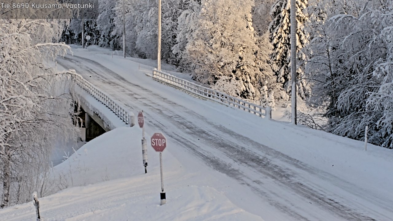 Weather Camera Image Väg 8690 Kuusamo, Vuotunki, Kuusamo, Pohjois-Pohjanmaa