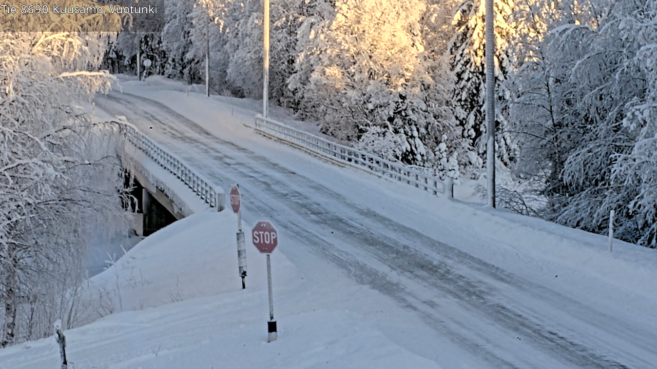 Weather Camera Image Väg 8690 Kuusamo, Vuotunki, Kuusamo, Pohjois-Pohjanmaa