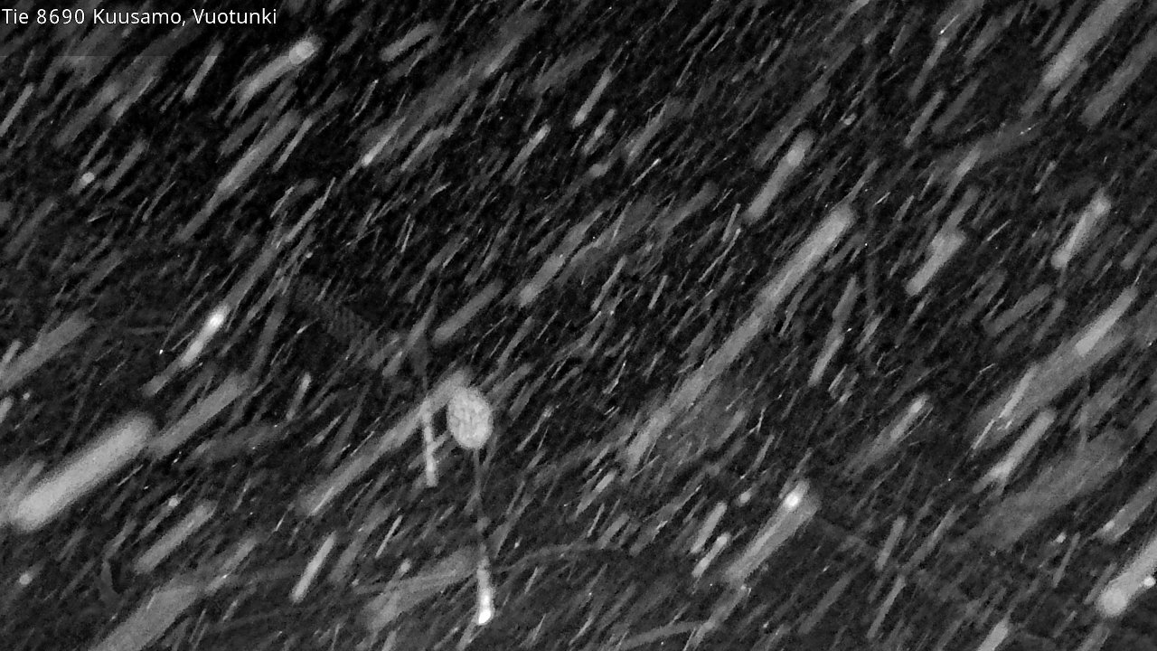 Weather Camera Image Väg 8690 Kuusamo, Vuotunki, Kuusamo, Pohjois-Pohjanmaa