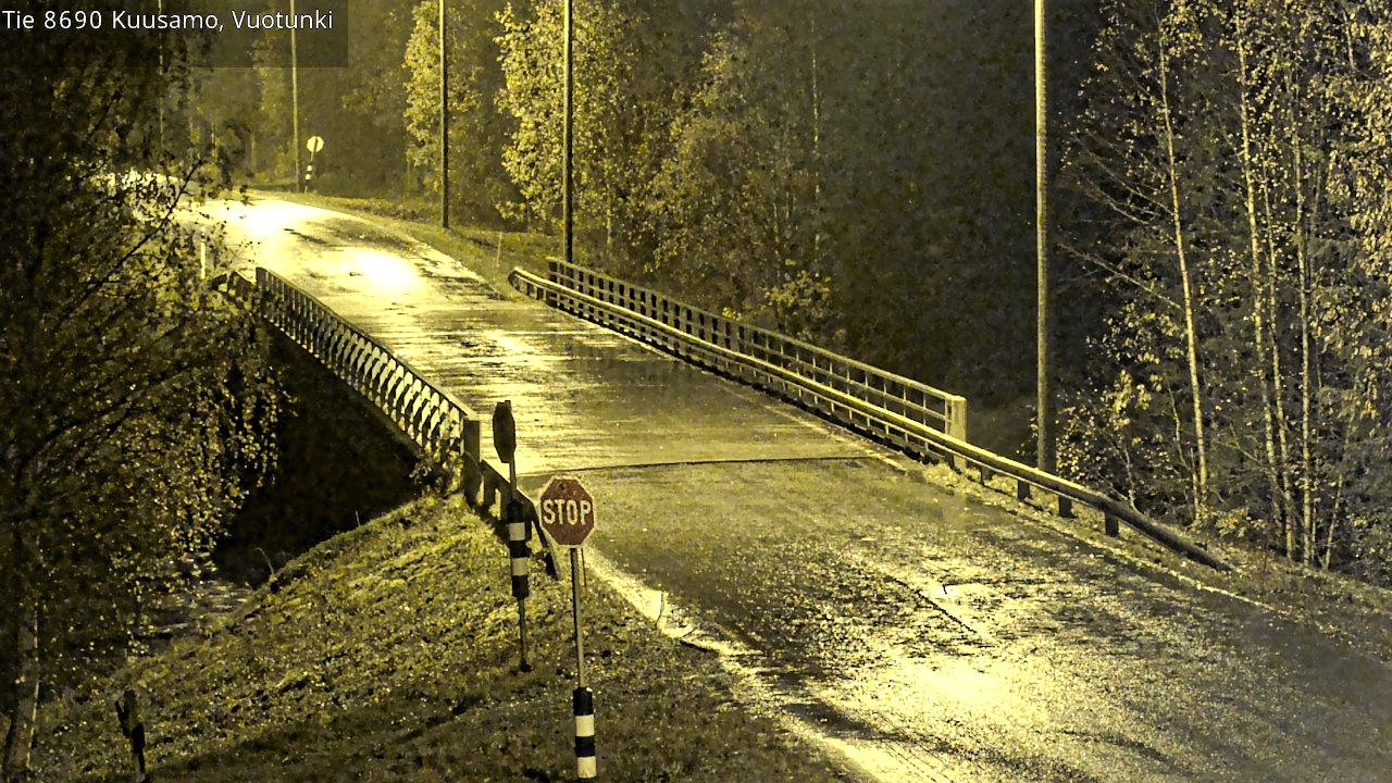 Weather Camera Image Väg 8690 Kuusamo, Vuotunki, Kuusamo, Pohjois-Pohjanmaa