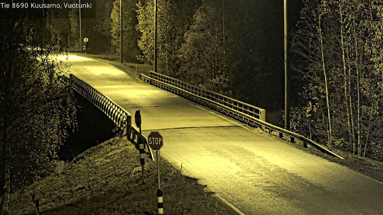 Weather Camera Image Väg 8690 Kuusamo, Vuotunki, Kuusamo, Pohjois-Pohjanmaa