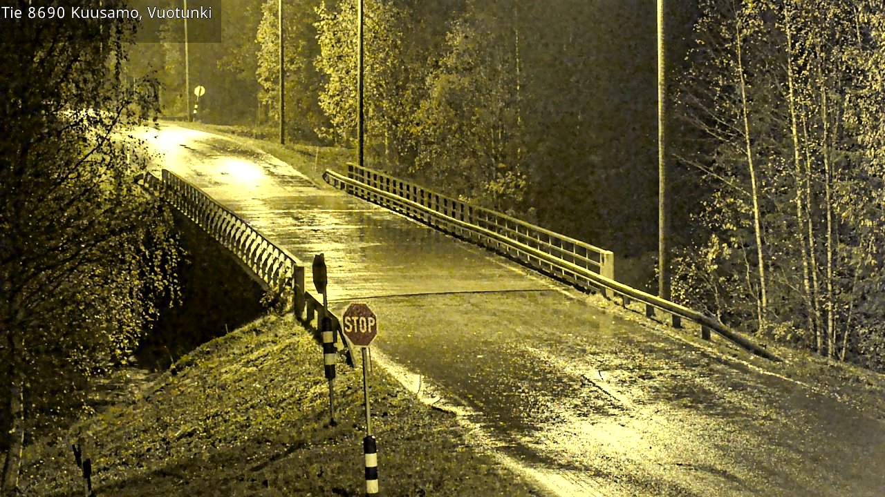 Weather Camera Image Väg 8690 Kuusamo, Vuotunki, Kuusamo, Pohjois-Pohjanmaa