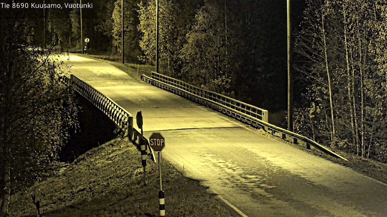 Weather Camera Image Väg 8690 Kuusamo, Vuotunki, Kuusamo, Pohjois-Pohjanmaa