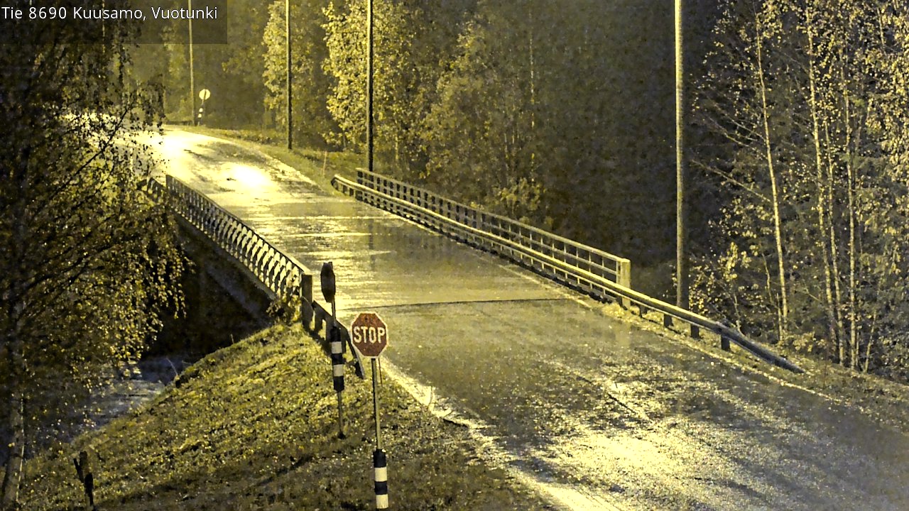 Weather Camera Image Väg 8690 Kuusamo, Vuotunki, Kuusamo, Pohjois-Pohjanmaa
