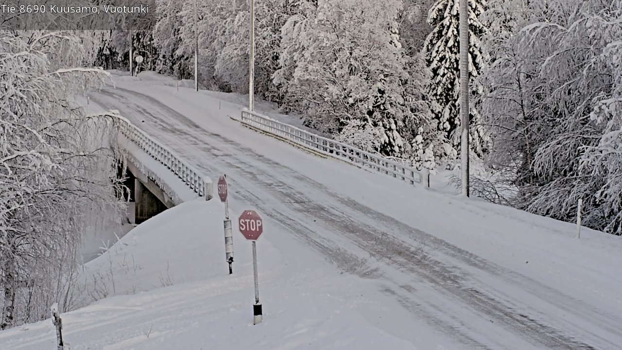 Weather Camera Image Väg 8690 Kuusamo, Vuotunki, Kuusamo, Pohjois-Pohjanmaa