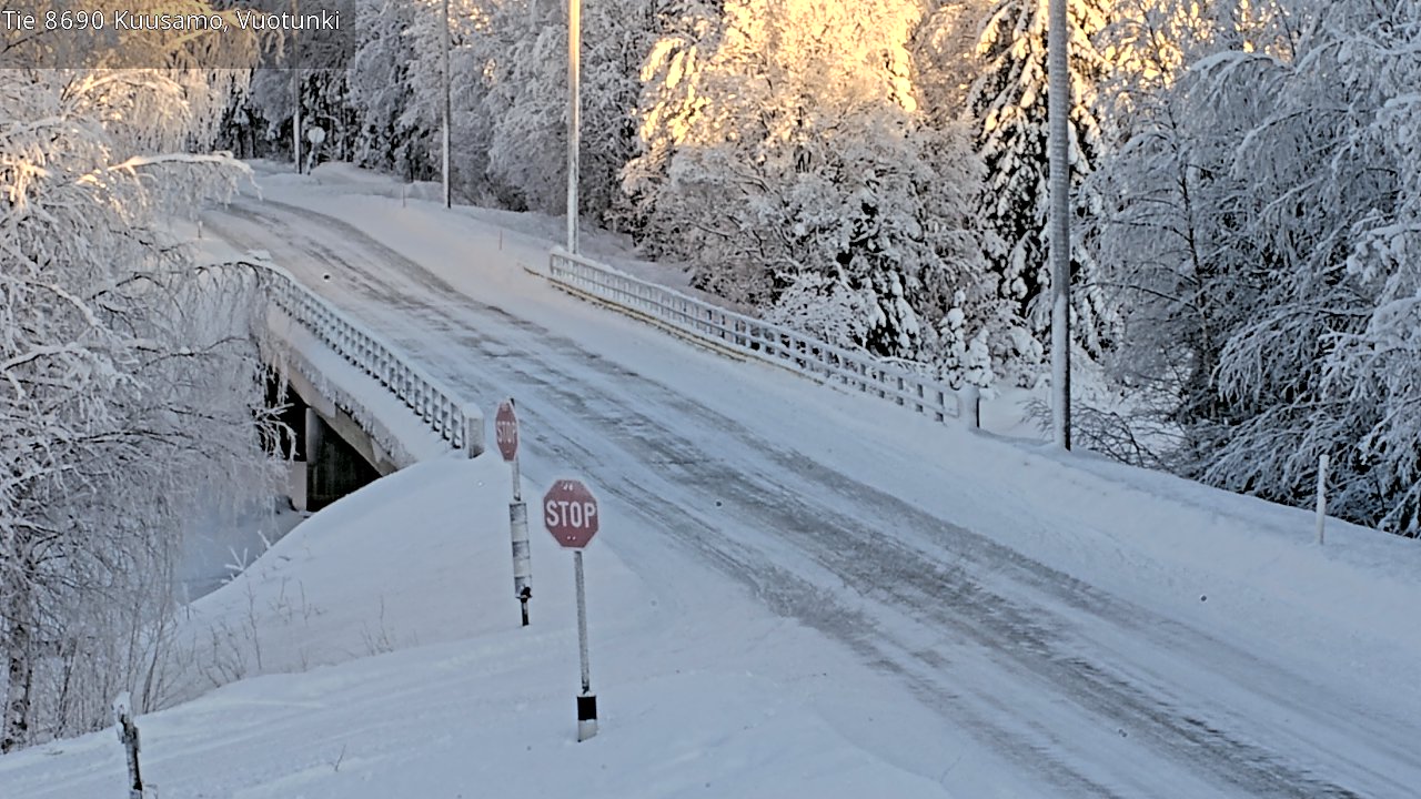 Weather Camera Image Väg 8690 Kuusamo, Vuotunki, Kuusamo, Pohjois-Pohjanmaa