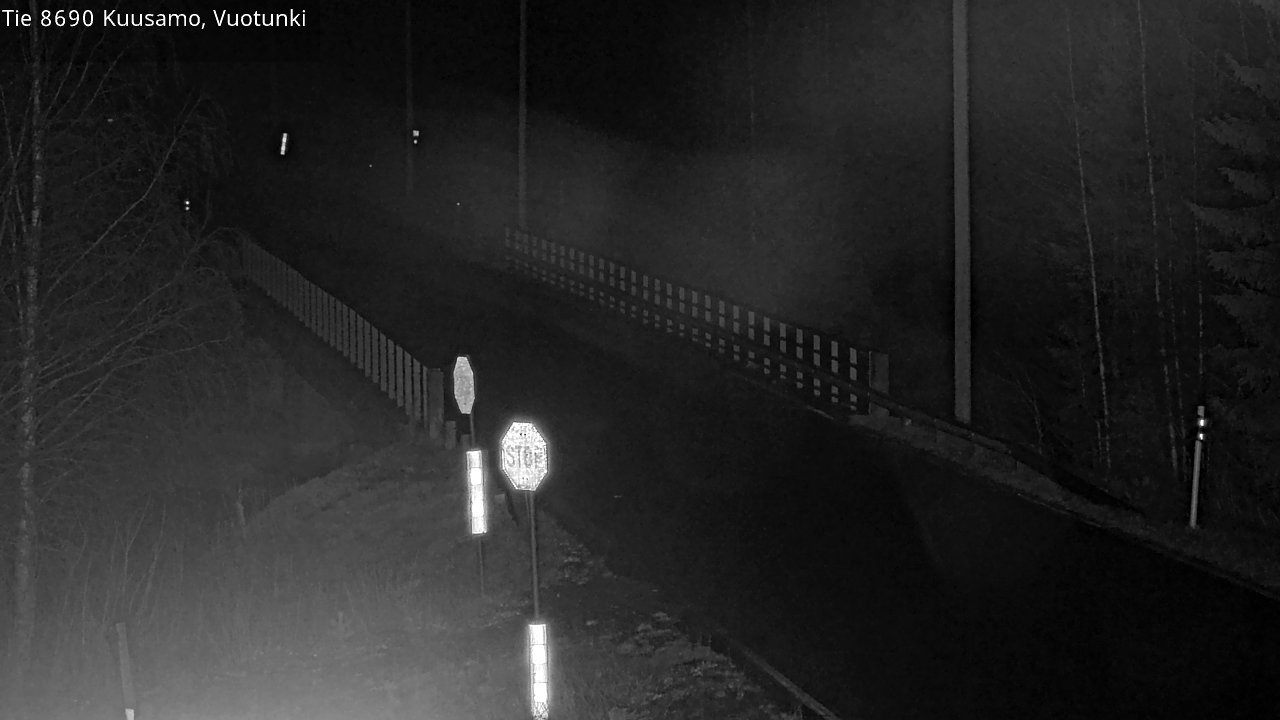 Weather Camera Image Väg 8690 Kuusamo, Vuotunki, Kuusamo, Pohjois-Pohjanmaa