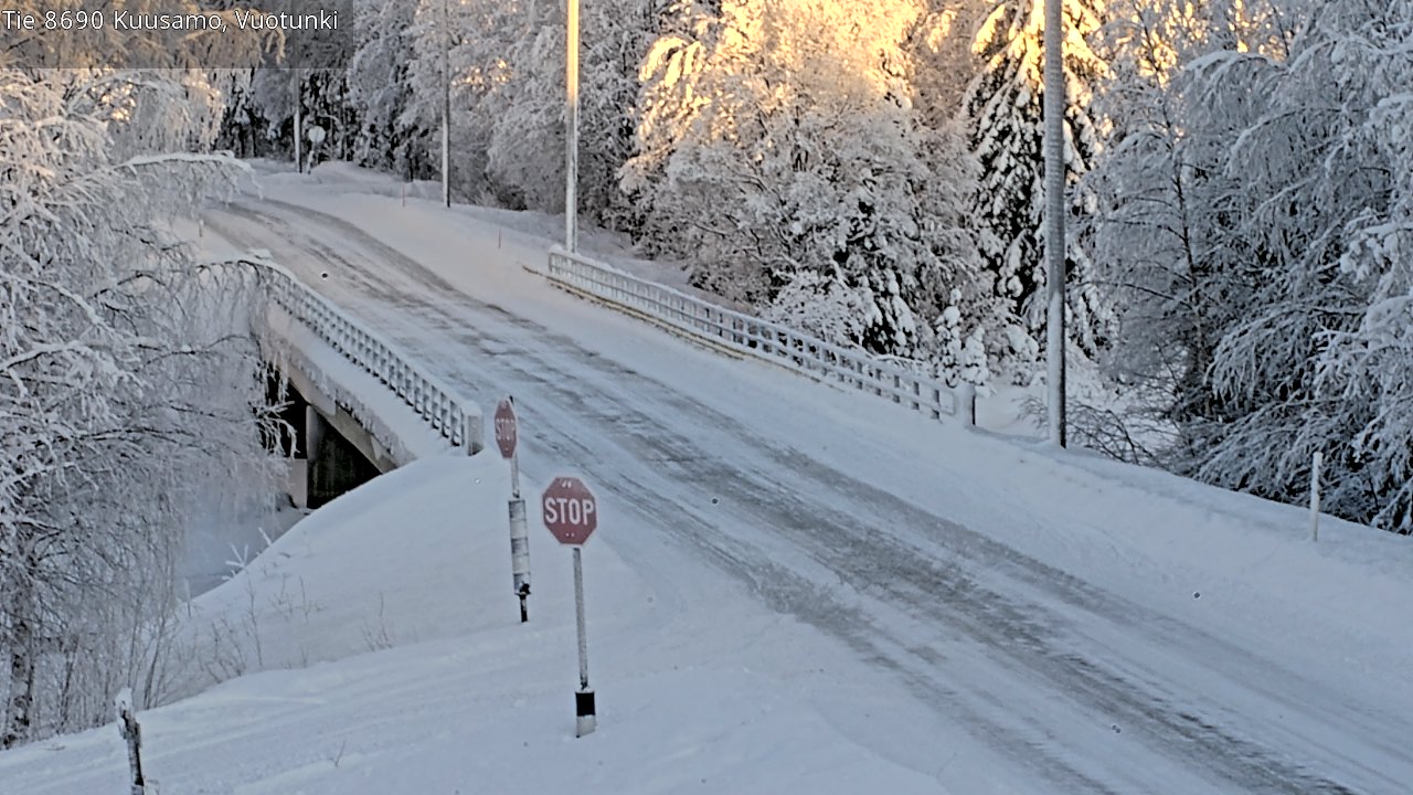Weather Camera Image Väg 8690 Kuusamo, Vuotunki, Kuusamo, Pohjois-Pohjanmaa
