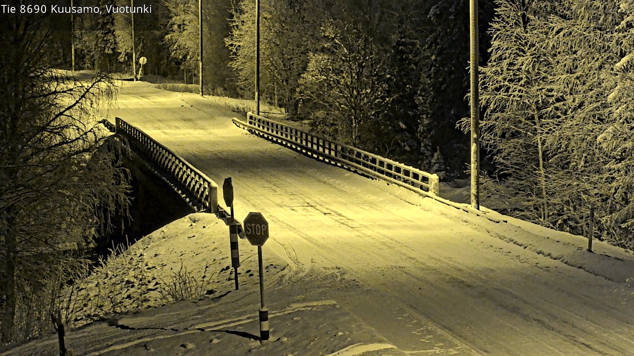 Weather Camera Image Väg 8690 Kuusamo, Vuotunki, Kuusamo, Pohjois-Pohjanmaa